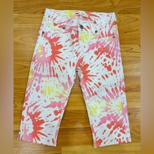 Levi's Kids Tie-Dye Shorts - Pink, Yellow, White